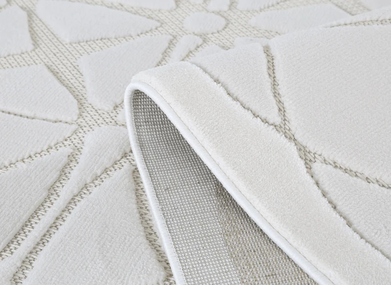 Tapis gris à motifs rosaces 160 x 230 cm SINGAPOUR