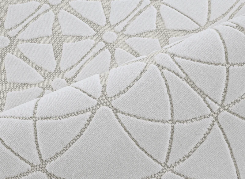 Tapis gris à motifs rosaces 160 x 230 cm SINGAPOUR