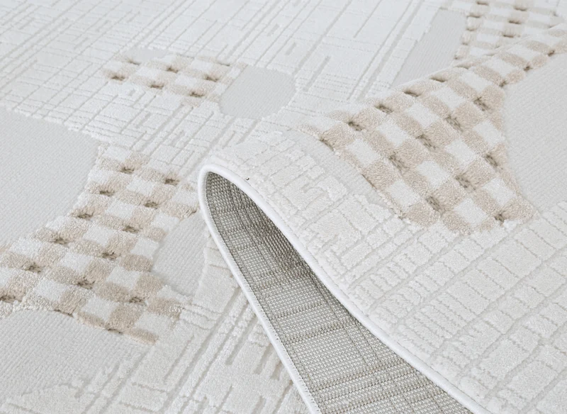 Tapis beige à motifs 200 x 290 cm BRUME