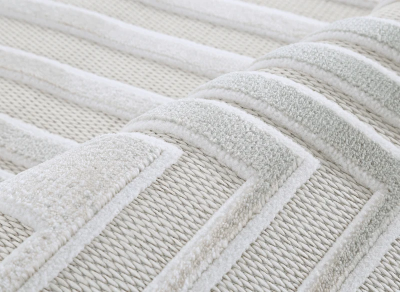 Tapis gris à motifs de lignes 160 x 230 cm PERTONA