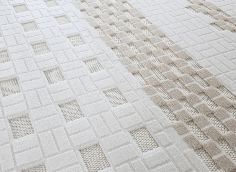 Tapis gris à motifs graphiques 160 x 230 cm ORCHIDÉE