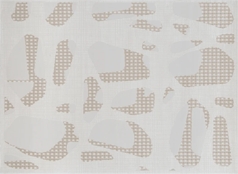 Tapis beige à motifs 160 x 230 cm BRUME