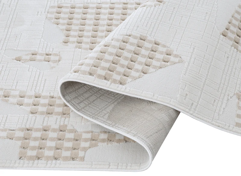 Tapis beige à motifs 160 x 230 cm BRUME