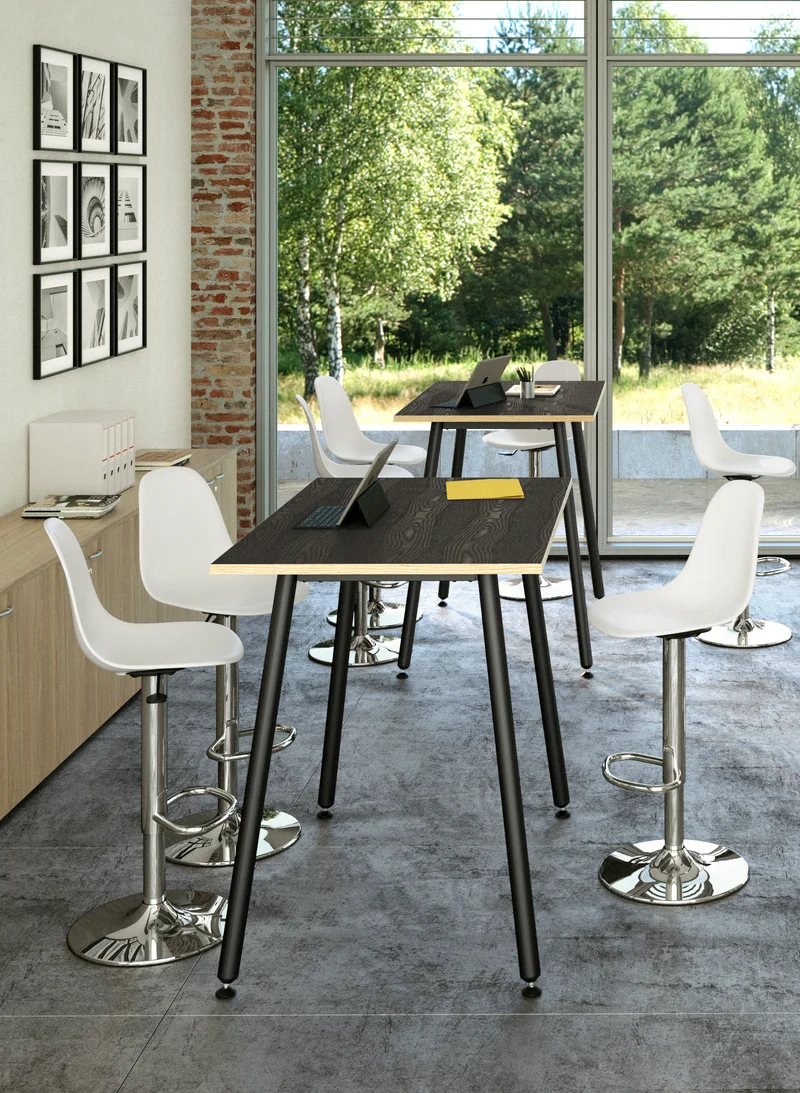 Table haute design industriel Nature Métal