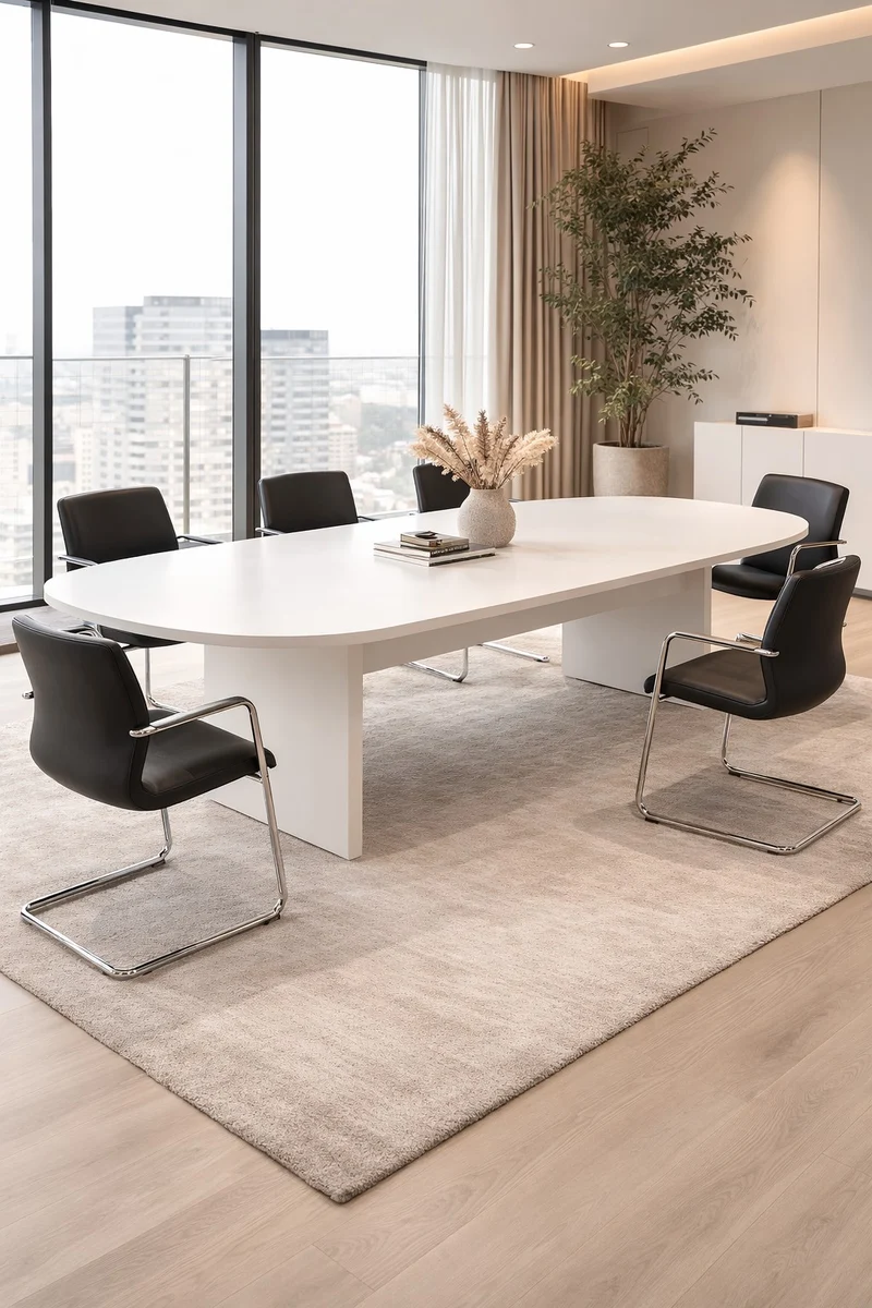 Table de réunion ovale Olympe 12 à 24 personnes