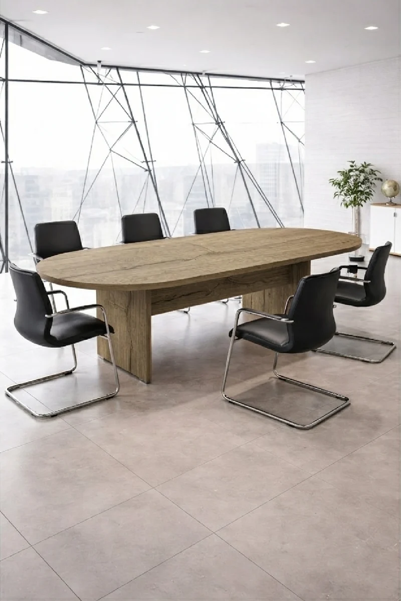 Table de réunion ovale Olympe 12 à 24 personnes
