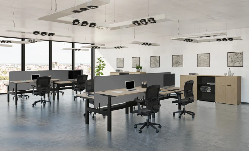 Bureau Bench Assis-Debout Top & Down 2 Personnes