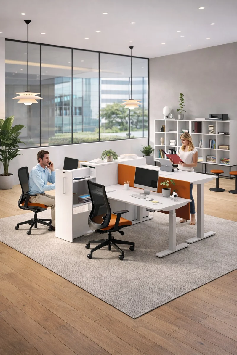 Bureau Assis-Debout Top & Down Double Moteur