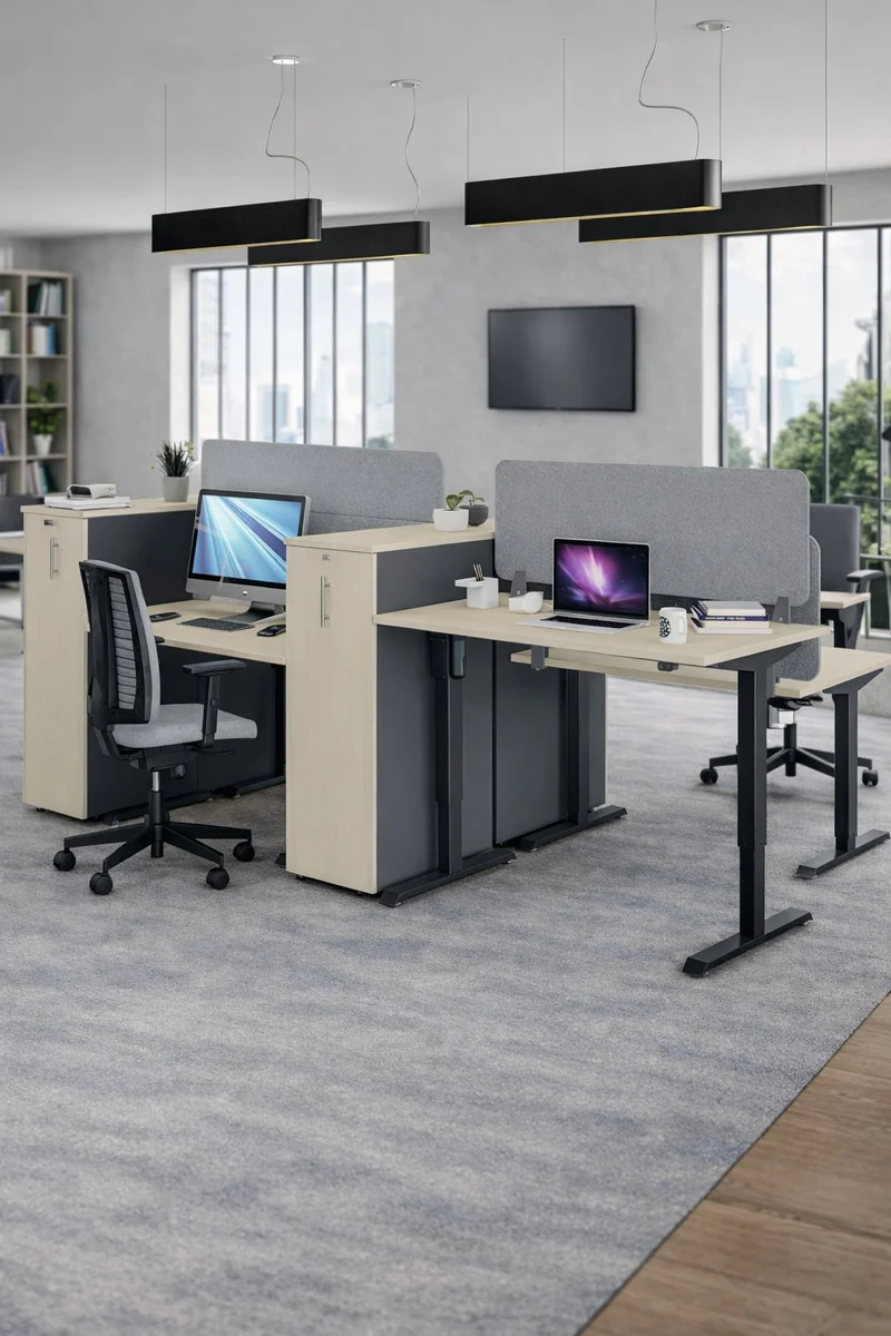 Bureau Électrique Assis-Debout Pro ECO-UP PLUS Double Moteur