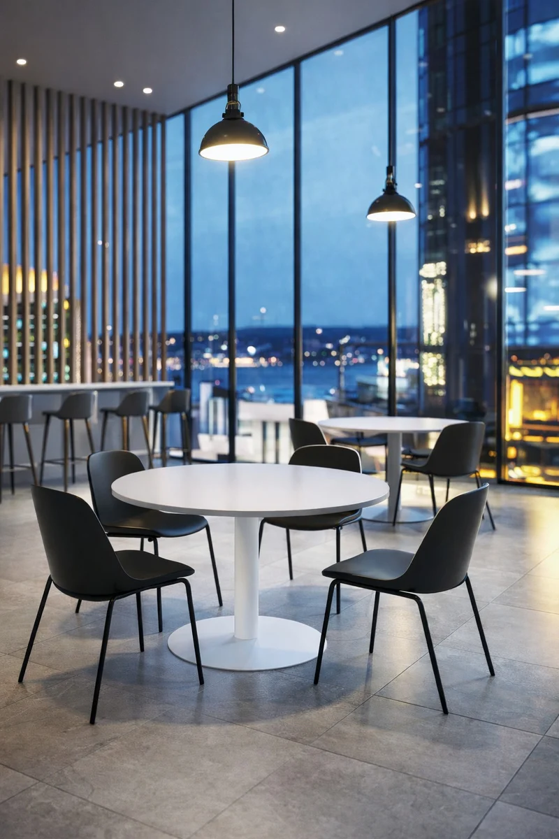 Table Réunion Ronde Sevka 4 Pers Ø100 Ø120