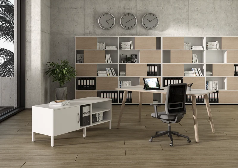 Bureau Droit Nature Wood style Scandinave