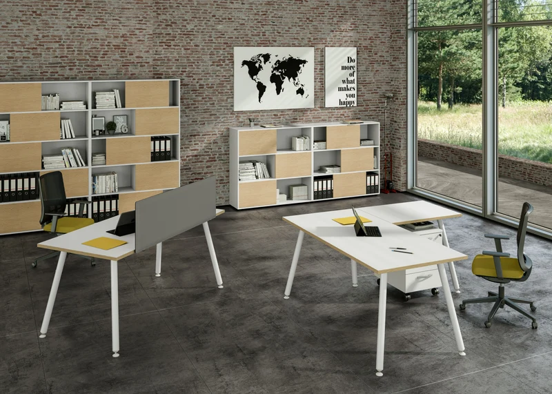 Bureau Droit Nature Métal style Scandinave