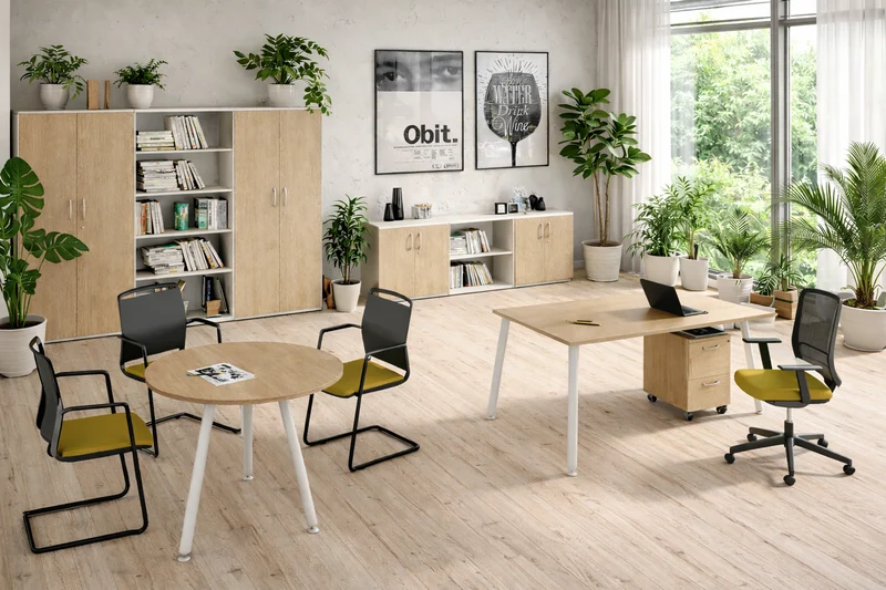 Bureau Droit Nature Métal style Scandinave