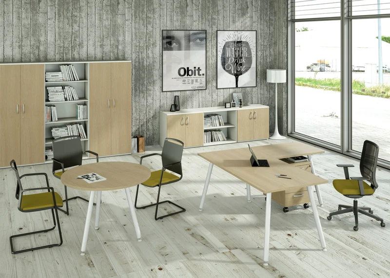 Bureau Droit Nature Métal style Scandinave
