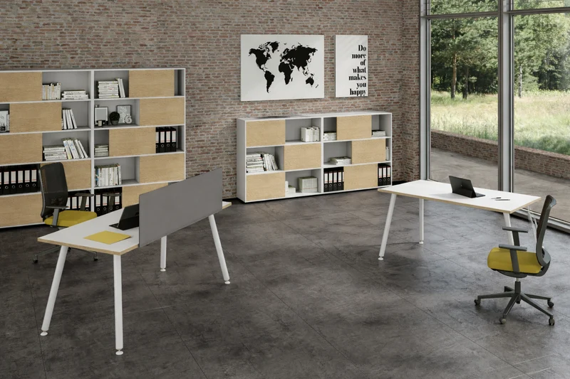 Bureau Droit Nature Métal style Scandinave