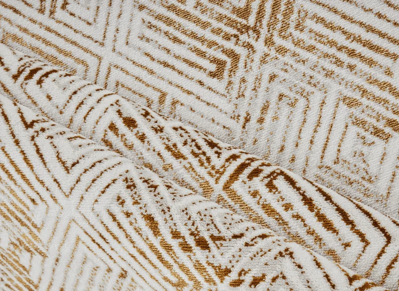 Tapis géométrique beige et marron 200 x 290 cm CARAMEL
