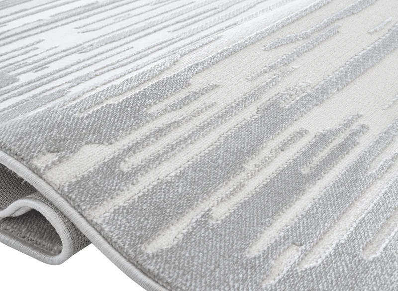 Tapis gris et blanc 200x 290 cm FROST