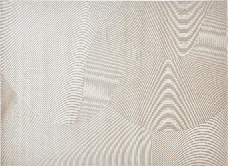 Tapis beige et blanc motif organique 160 x 230 cm SAND