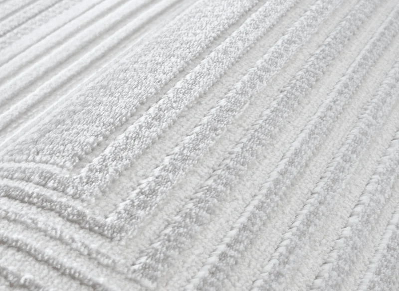 Tapis graphique art déco gris et blanc 160 x 230 cm HALL