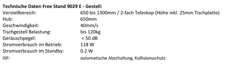 25 % Lageraktion Steh- Sitztischgestell Freestand Pro