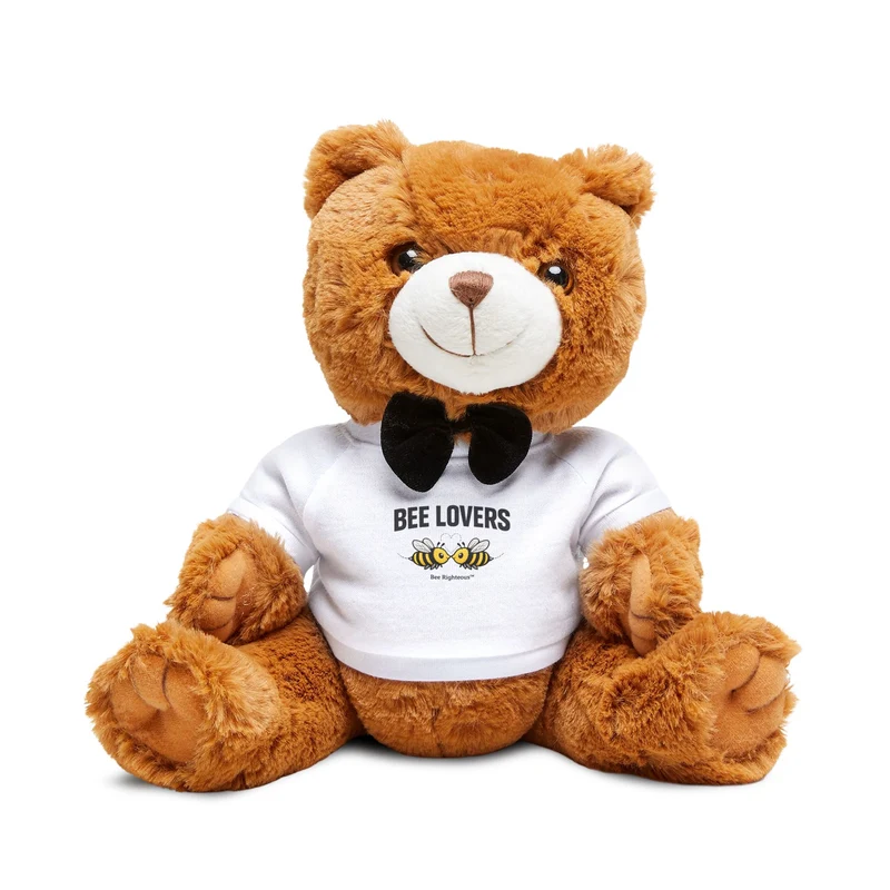 Valentine's Bee Lovers Teddy Bear with T‑Shirt