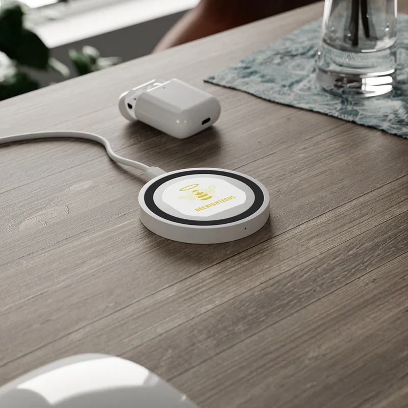 Bee Righteous Eco-Friendly Wireless Charging Pad - Unique Bee Design, Perfect Gift for Tech Lovers!