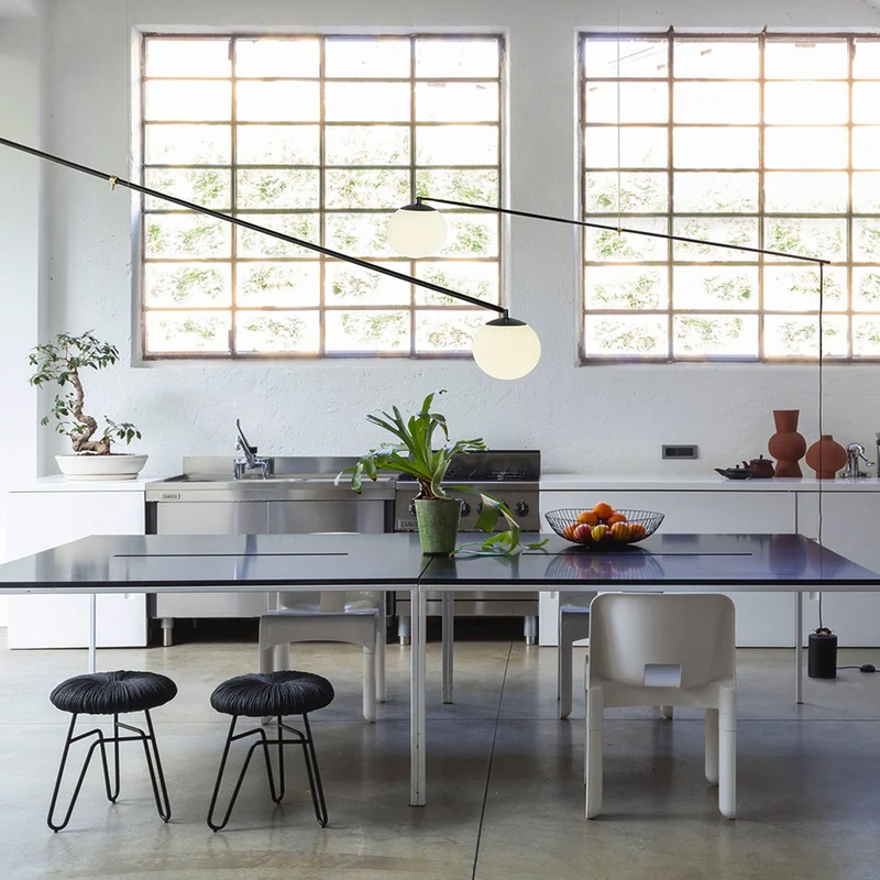 Short Stool DONUT ALL BLACK by Alessandra Baldereschi for Mogg