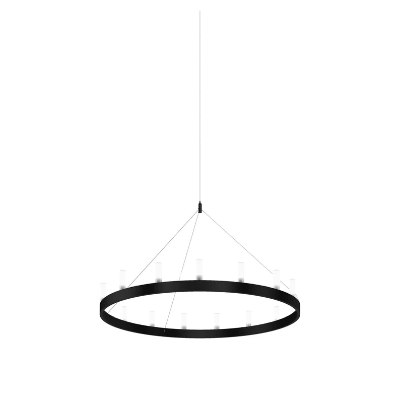 Suspension Lamp CHANDELIER Small Black by David Chipperfield for FontanaArte