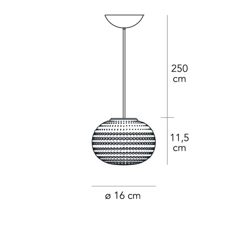 Suspension Lamp BIANCA by Matti Klenell for FontanaArte