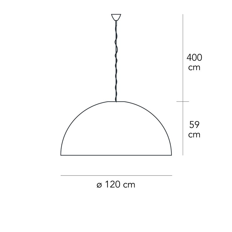 Suspension Lamp AVICO Medium Black by Charles Williams for FontanaArte