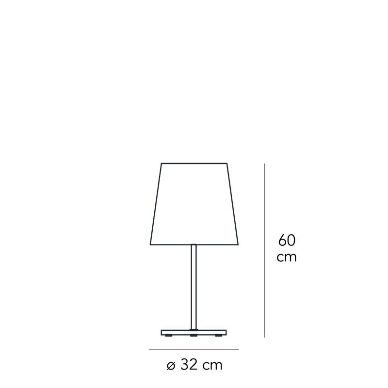 Table Lamp 3247TA Large by FontanaArte Design Lab