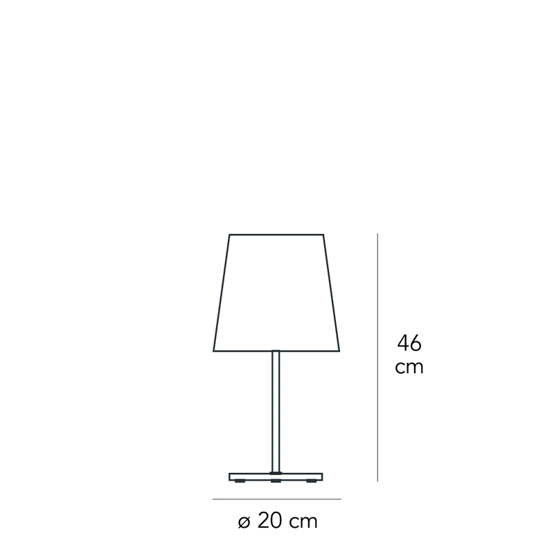 Table Lamp 3247TA Small by FontanaArte Design Lab