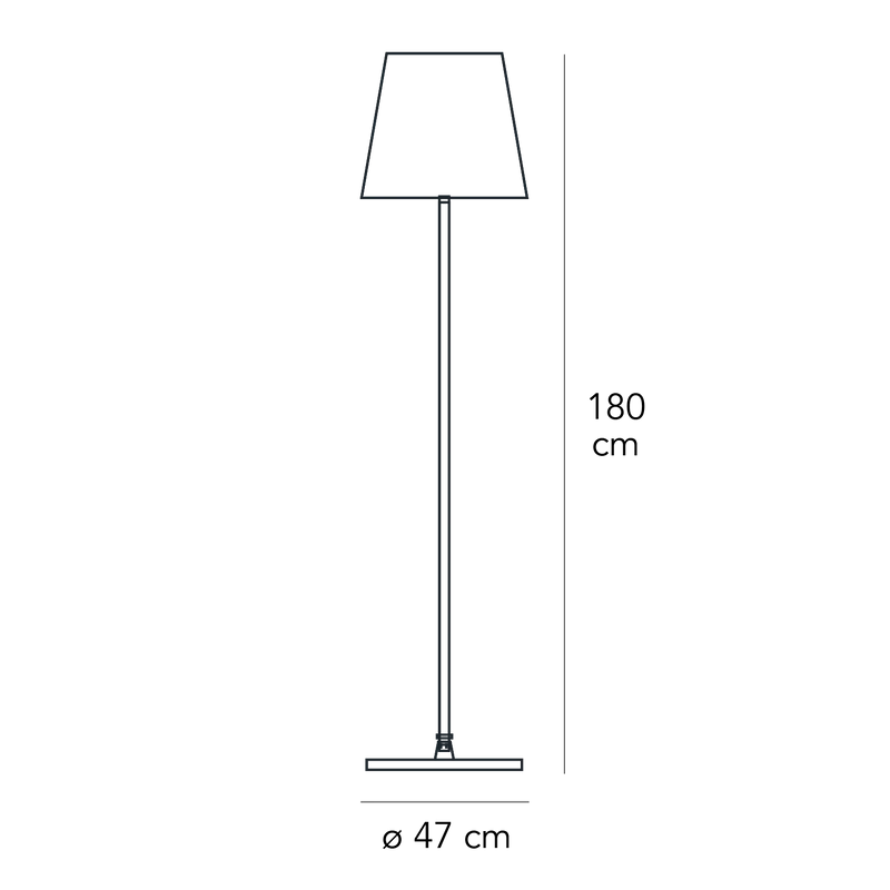 Floor Lamp 3247 Large by FontanaArte Design Lab