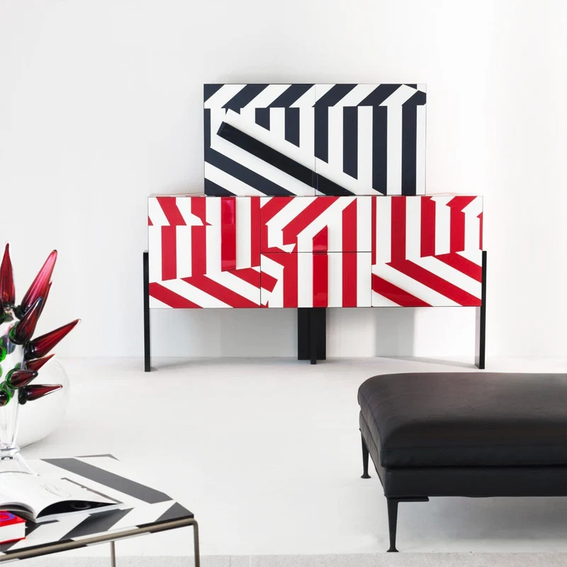 Cabinet ZIQQURAT 155x186 STRIPES by DriadeLab for Driade