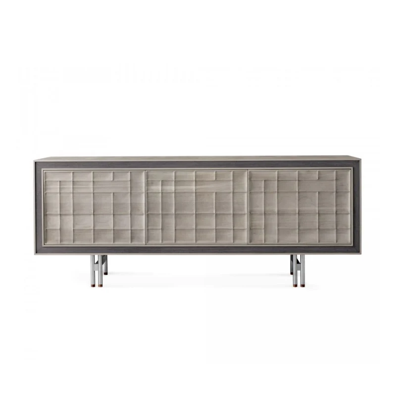 Walnut Wood Sideboard QUADRA Scacco Doors by Dale Italia