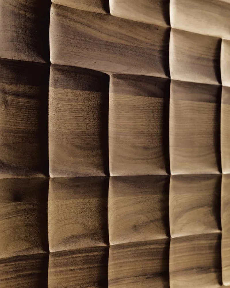 Walnut Wood Sideboard QUADRA Scacco Doors by Dale Italia