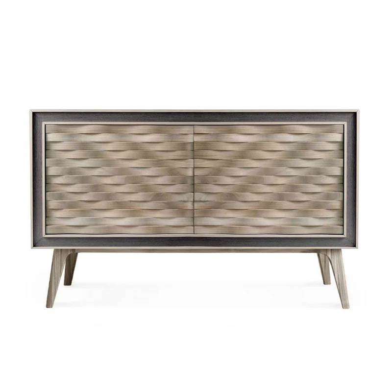 Walnut Wood Sideboard QUADRA Nastro Doors by Dale Italia
