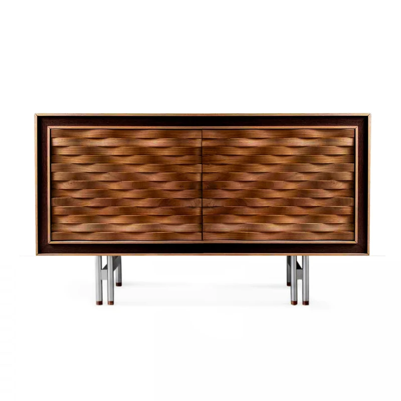 Walnut Wood Sideboard QUADRA Nastro Doors by Dale Italia