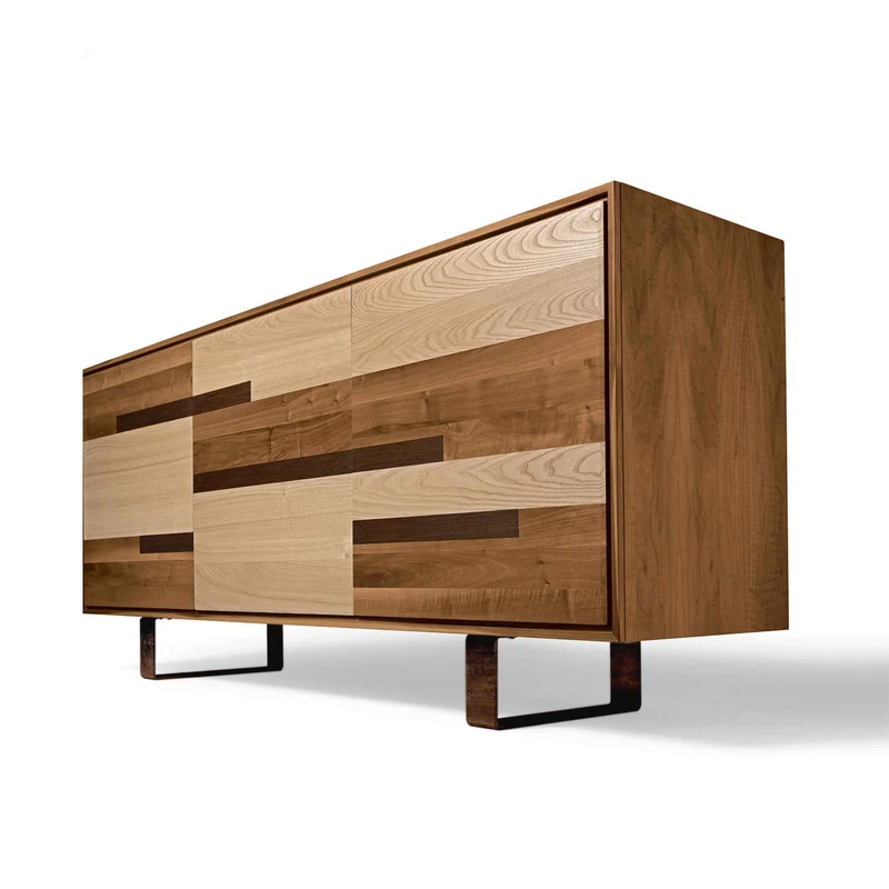 Walnut Wood Sideboard MATERIA Natura Doors by Dale Italia