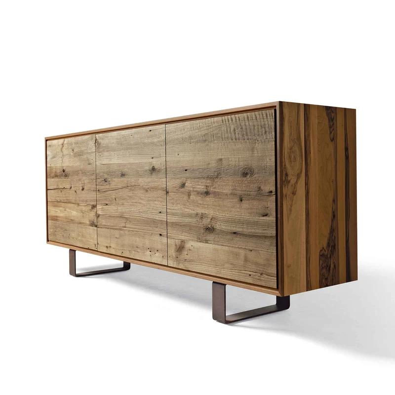 Walnut Wood Sideboard MATERIA Ontano Doors by Dale Italia