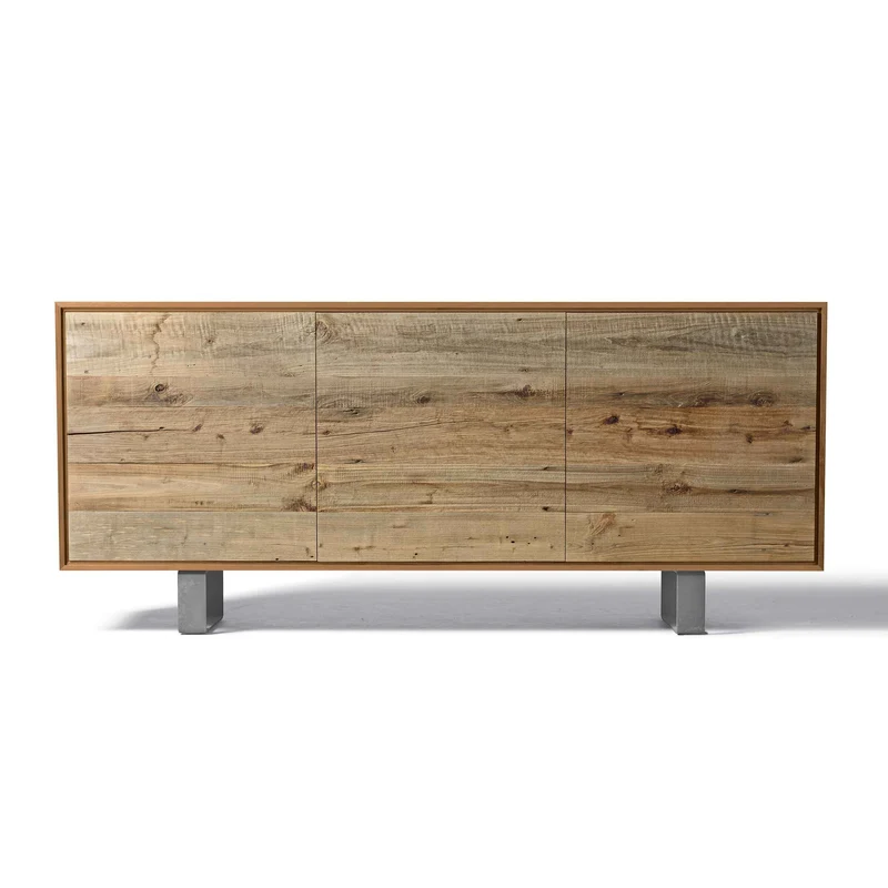 Walnut Wood Sideboard MATERIA Ontano Doors by Dale Italia
