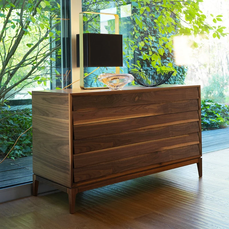 Walnut Wood Chest of Drawers LILIALE by Dale Italia