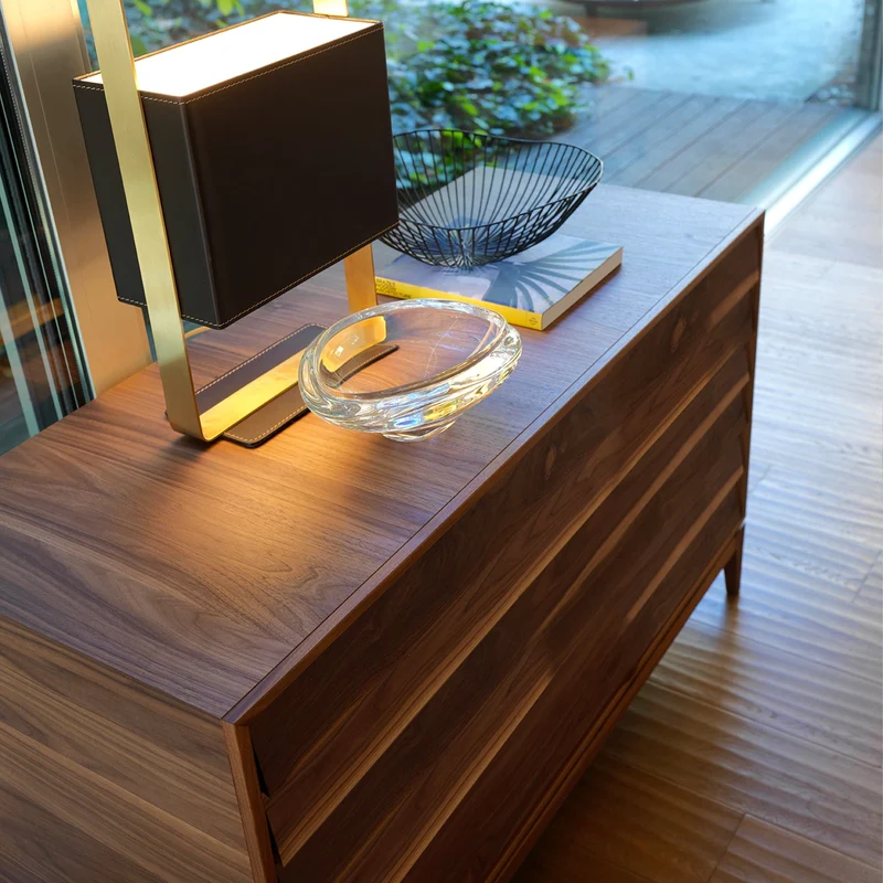 Walnut Wood Chest of Drawers LILIALE by Dale Italia