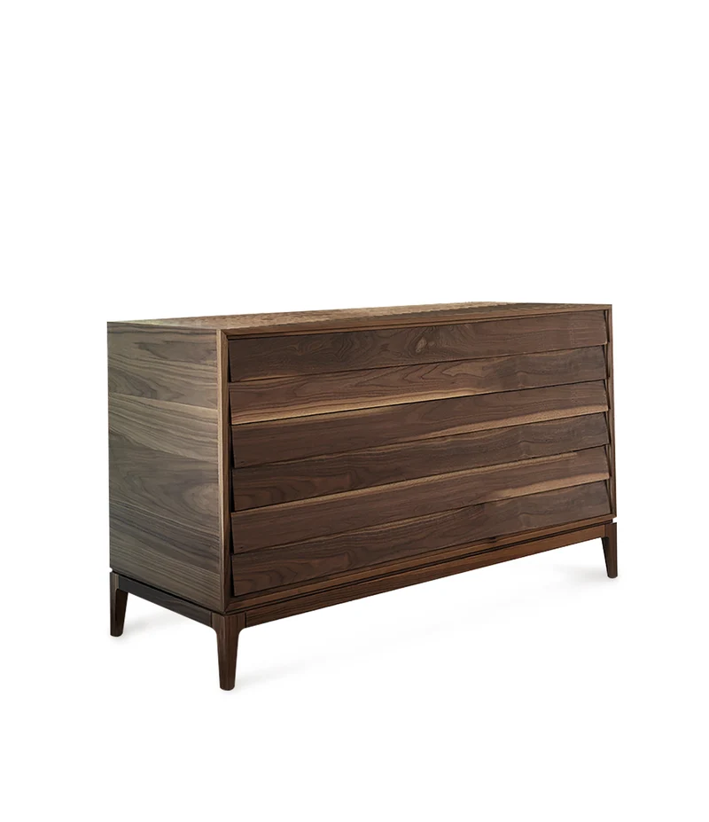 Walnut Wood Chest of Drawers LILIALE by Dale Italia