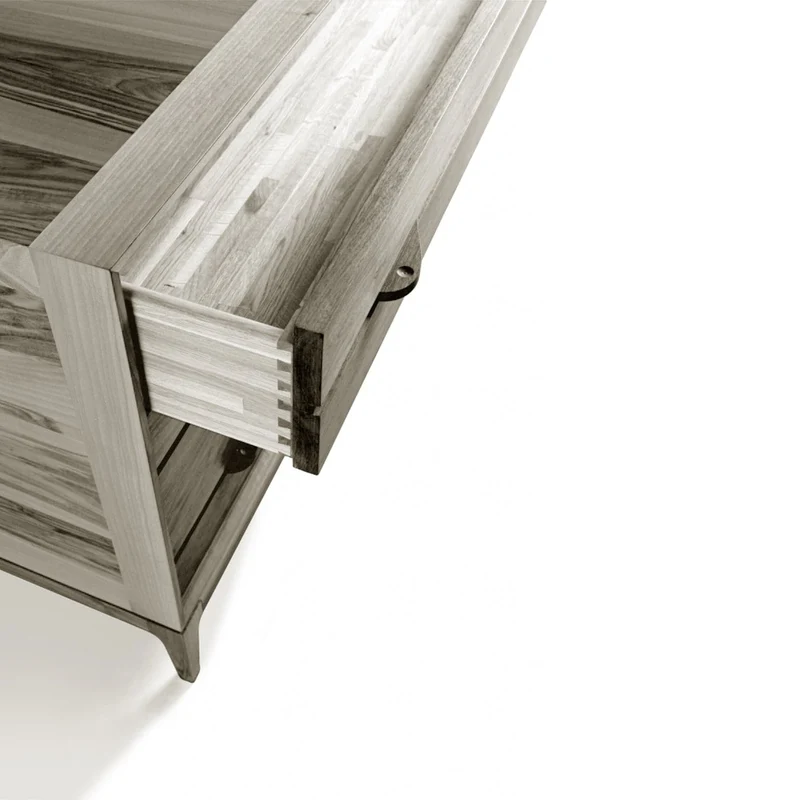 Walnut Wood Chest of Drawers BINARIO by Dale Italia