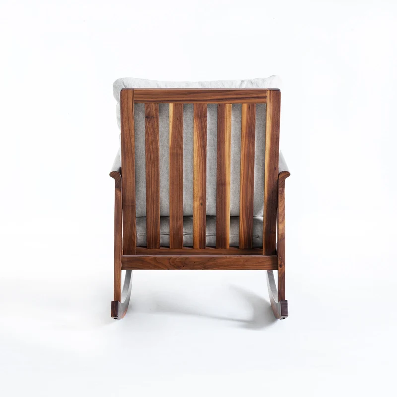 Walnut Wood Rocking Armchair MOMENTO by Dale Italia