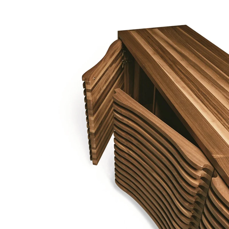 Walnut Wood Sideboard SINUO by Dale Italia