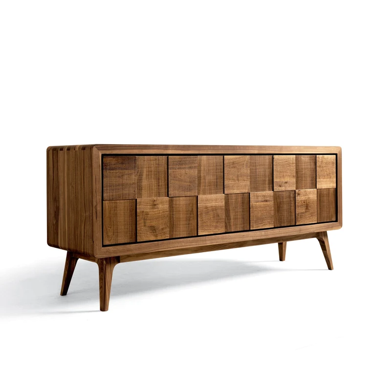 Walnut Wood Sideboard ARTES Concreta Doors by Dale Italia