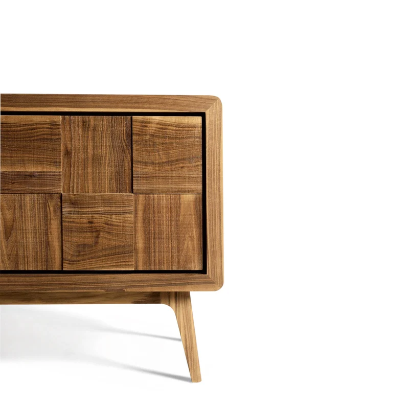 Walnut Wood Sideboard ARTES Concreta Doors by Dale Italia