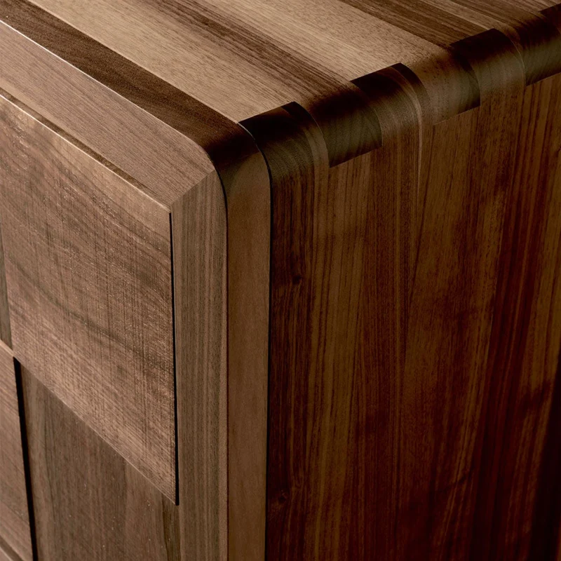 Walnut Wood Sideboard ARTES Concreta Doors by Dale Italia